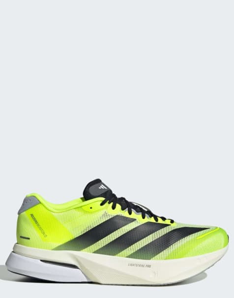 Zapatillas de deporte amarillo limón y negro auténtico Adizero Boston 13 EQT de adidas Performance - view 1