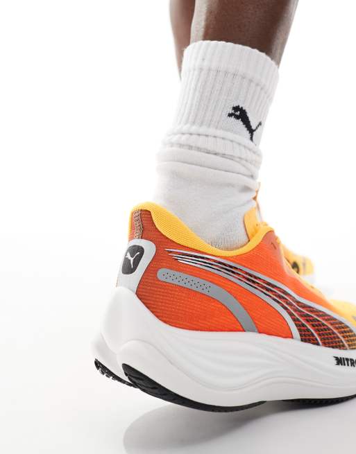 Zapatillas de deporte amarillo rayo solar para correr Velocity Nitro 3 Fade de PUMA, 4 de 5