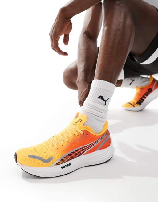 Zapatillas de deporte amarillo rayo solar para correr Velocity Nitro 3 Fade de PUMA, 5 de 5
