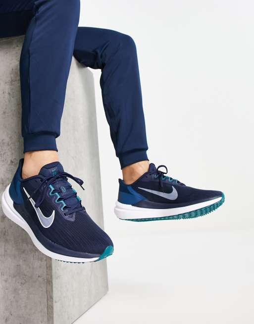 Zapatillas de deporte azul cerceta Air Winflo 9 de Nike Running, 4 de 4
