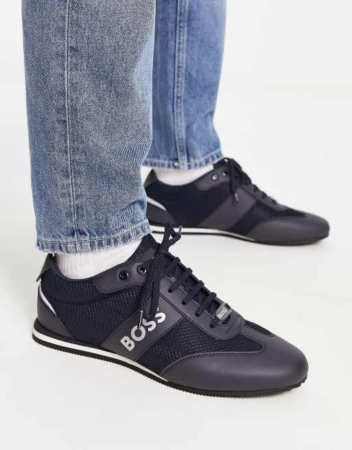 BOSS Rusham_Lowp_mxme, Zapatillas Hombre, Dark Blue401, 39 EU