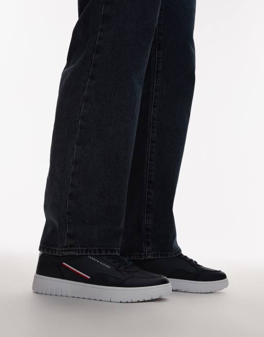 Zapatillas de deporte azul marino con logo de raya Basket Core de Tommy Hilfiger , 5 de 5