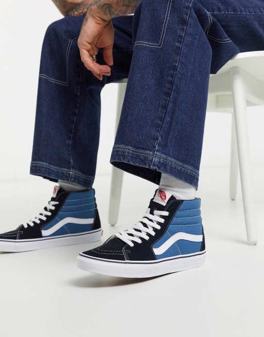 Zapatillas de deporte azul marino hi-top Sk8-Hi de Vans, 3 de 4