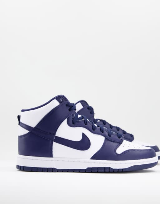 Zapatillas de deporte azul marino y blancas Dunk Hi Retro de Nike