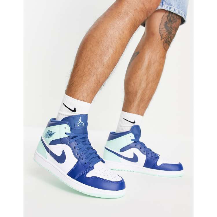 Jordan 1 mid azul claro store