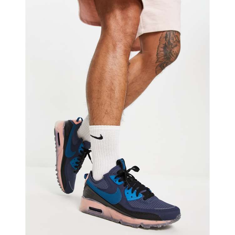 Zapatillas de deporte azul marino y color pizarra Air Max 90 Terrascape de Nike