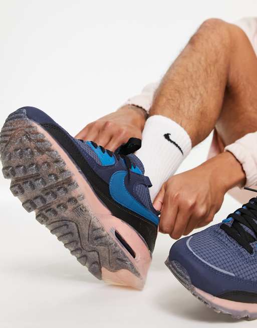 Zapatillas de deporte azul marino y color pizarra Air Max 90 Terrascape de Nike
