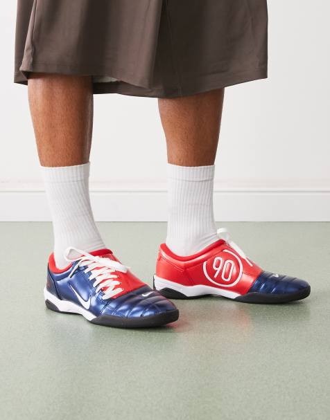 Zapatillas de deporte azul marino y rojas T90 de Nike - view 1