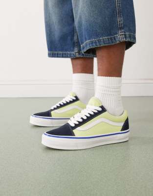 Zapatillas de deporte azul marino y verde lima Premium Old Skool de Vans - view 1