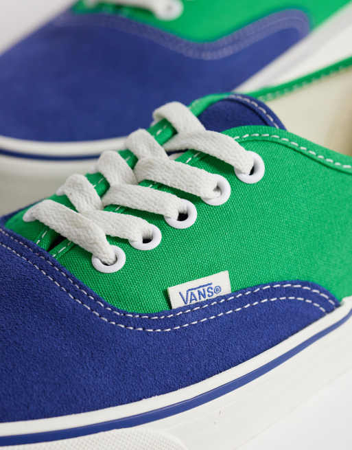 Zapatillas de deporte azul marino y verdes de Vans Authentic , 3 de 5