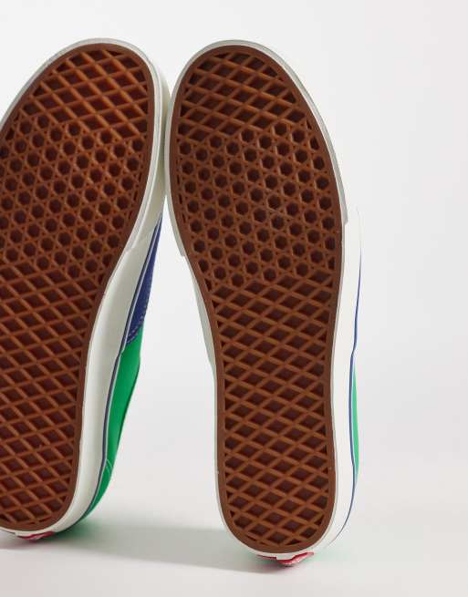 Zapatillas de deporte azul marino y verdes de Vans Authentic , 5 de 5