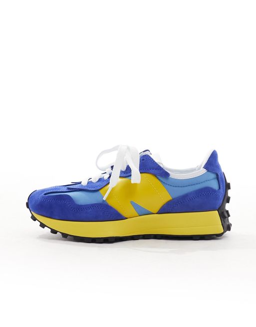 Zapatillas de deporte azul multicolor y amarillas 327 de New Balance