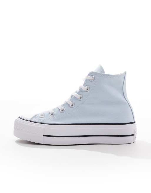 Zapatillas de deporte azul pastel hi-top con plataforma Chuck
