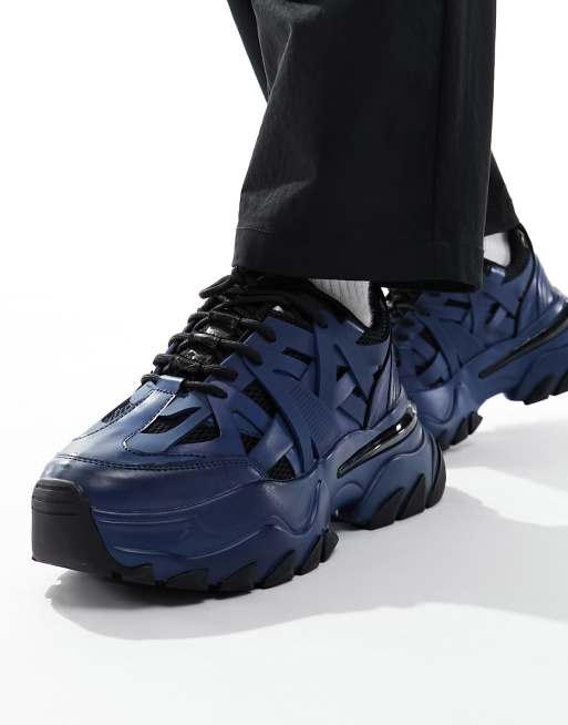 Zapatillas de deporte azules con suela gruesa de ASOS DESIGN, 4 de 5