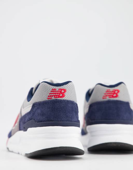 Zapatillas de deporte azules marino/rojas 997H de New Balance, 3 de 4