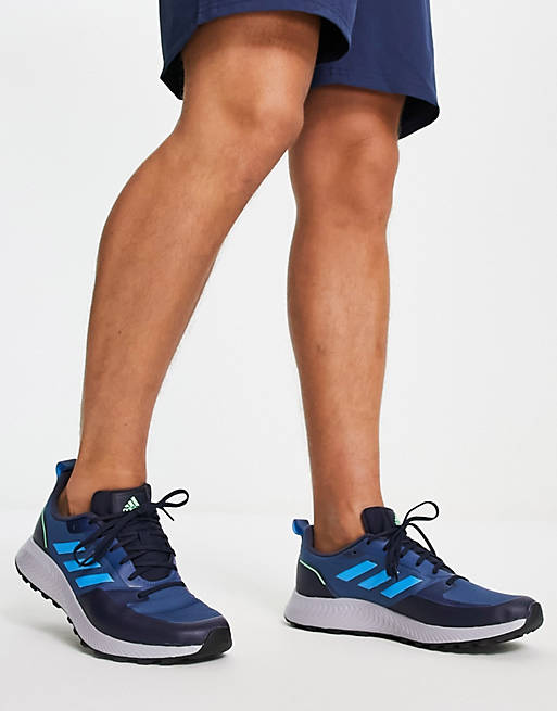 Secretar aburrido componente Zapatillas de deporte azules Run Falcon Trail 2.0 de adidas Running | ASOS