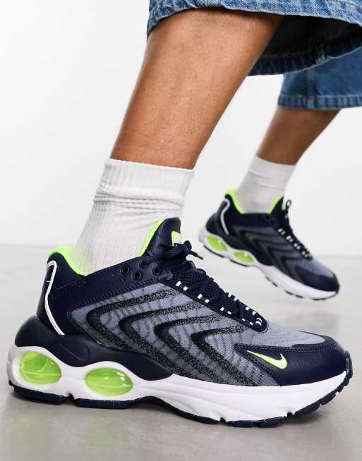 Zapatillas de deporte azules y neón Air Max TW de Nike, 4 de 4