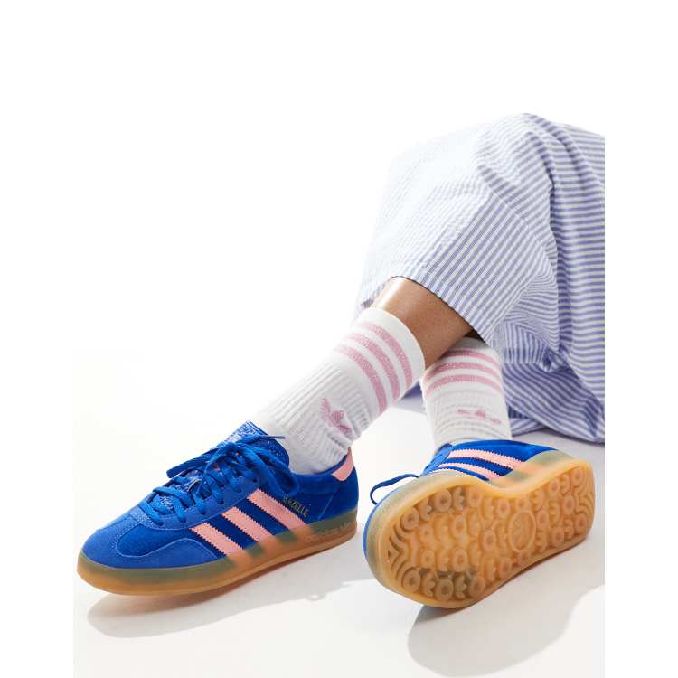 Zapatillas de deporte azules y rosas de terciopelo Gazelle Indoor de adidas Originals adidas yeezy boost 350 v2 cinder ClassicfuncenterShops