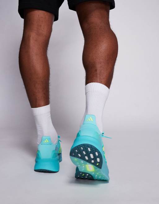 Zapatillas de deporte azules y verde lima Ultraboost 5 de adidas Running, 3 de 5