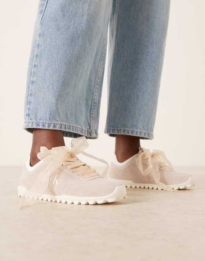 Calvin Klein Zapatillas de deporte bajas beis de ante de Jeans
