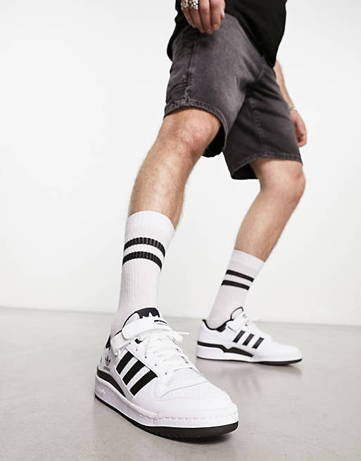 Zapatillas de deporte bajas blancas y negras Forum Low adidas Originals |