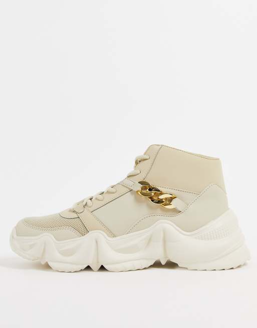 Zapatillas de deporte beis con cadena Wylie de Public Desire