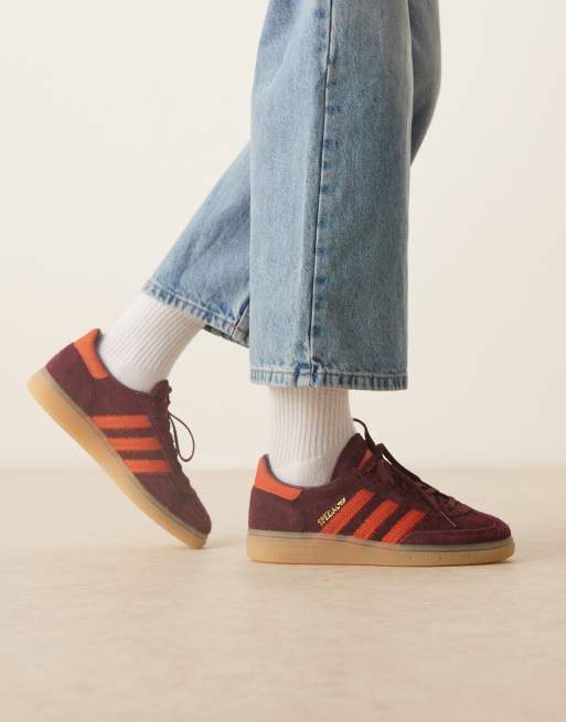 Zapatillas de deporte bermellón y rojo lavado con suela de goma Handball Spezial de adidas Originals