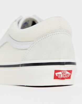 vans old skool blancos piel