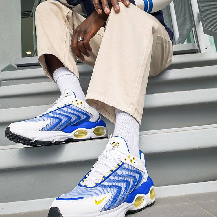 leyendo imperdonable luego Zapatillas de deporte blancas, azules y amarillas Air Max TW Next Nature de  Nike | ASOS