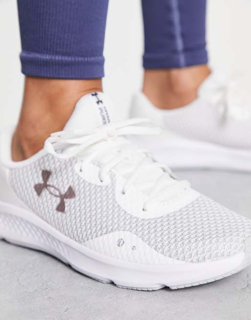 Zapatillas de deporte blancas Charged Pursuit 3 de Under Armour