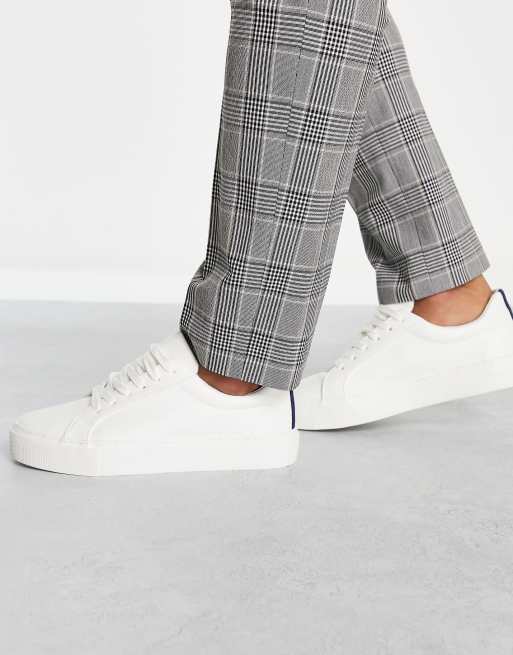 Zapatillas de deporte blancas con cordones de poliuretano Steep de Topman