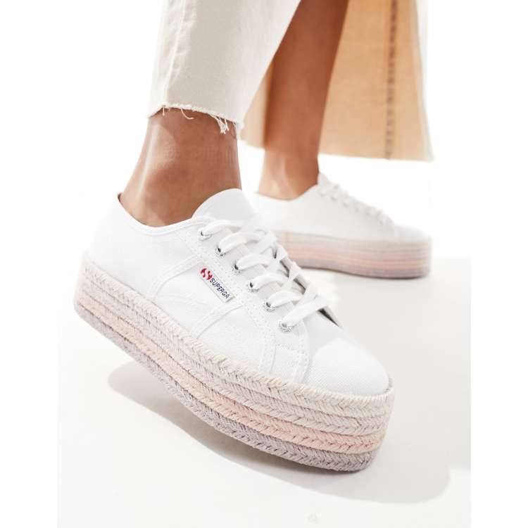 Zapatillas de deporte blancas con detalle de cuerda de Superga ClassicfuncenterShops