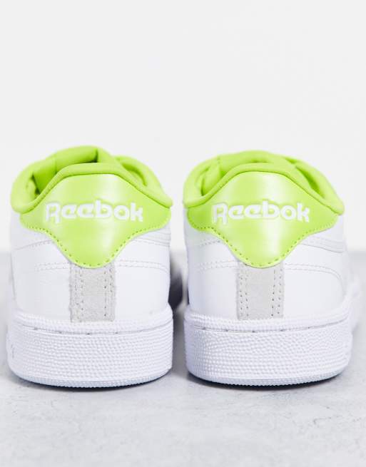 Zapatillas de deporte blancas con detalles amarillos Club C 85 de Reebok , 3 de 4