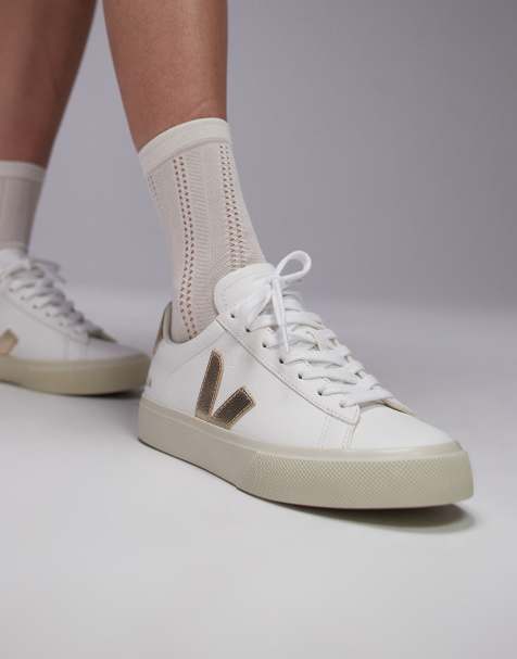 Zapatillas de deporte blancas con detalles metalizados Campo de VEJA - view 1