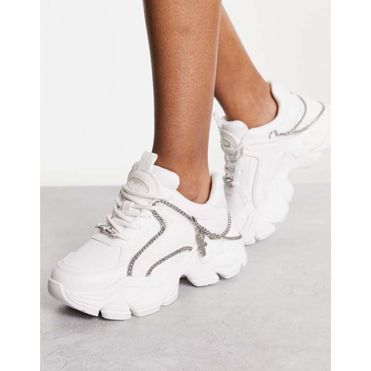 Zapatillas de deporte blancas con dise o de dos cadenas Vegan Binary de Buffalo