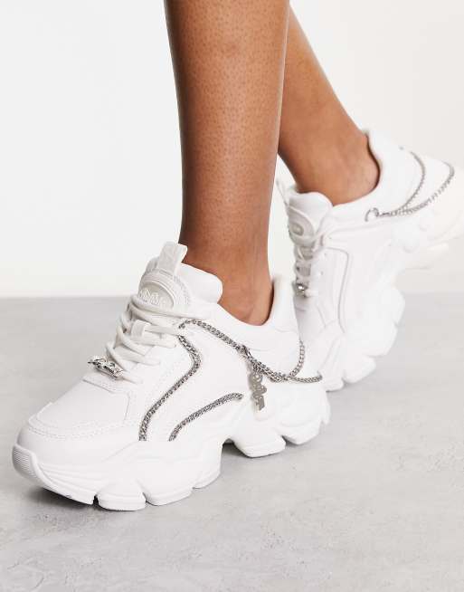 Zapatillas de deporte blancas con dise o de dos cadenas Vegan