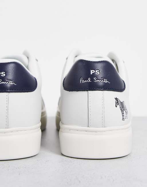 Zapatillas de deporte blancas con logo de cebra de cuero Rex de PS Paul Smith, 2 de 4