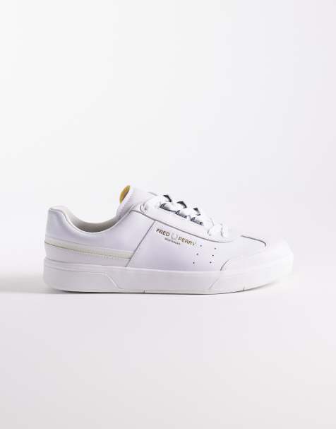 Zapatillas de deporte blancas con logo de cuero B302 de Fred Perry - view 1