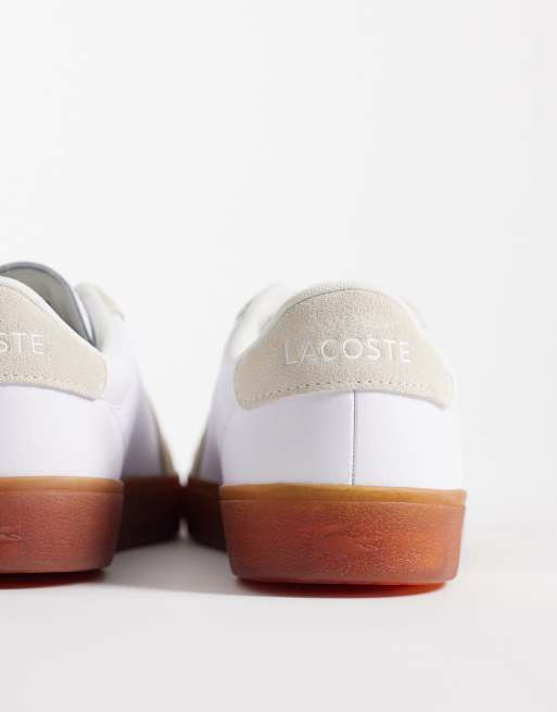 Zapatillas de deporte blancas con logo y suela de goma Baseshot Pro de Lacoste, 2 de 5