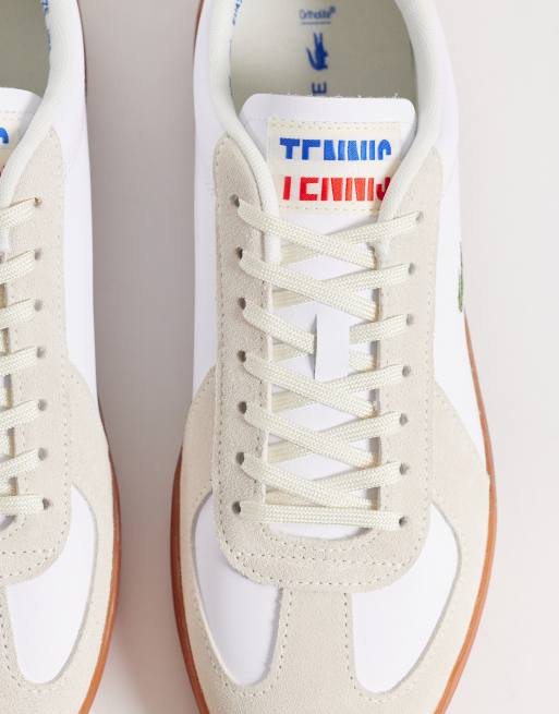 Zapatillas de deporte blancas con logo y suela de goma Baseshot Pro de Lacoste, 3 de 5