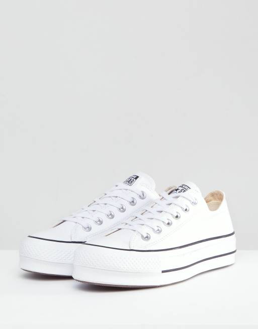 Zapatillas de deporte blancas con plataforma Ox Chuck Taylo All Star de Converse, 2 de 4