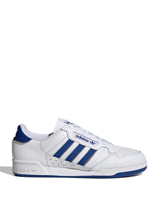 Zapatillas de deporte blancas con rayas azules Continental 80 de adidas Originals