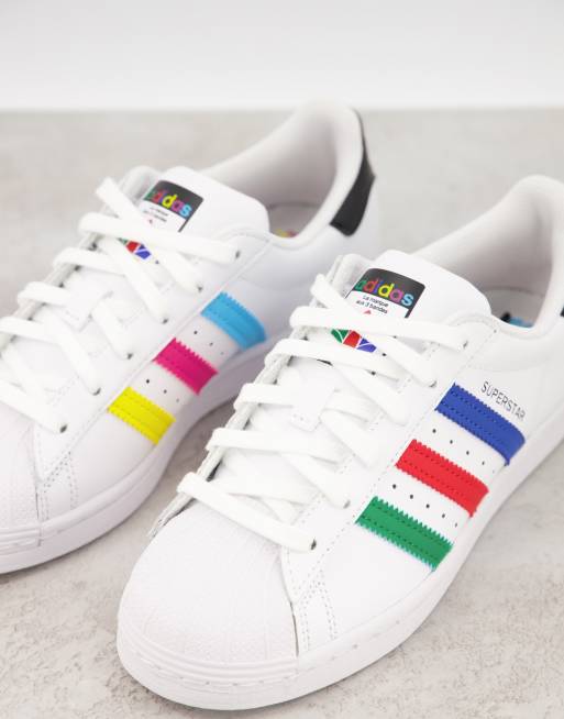 Adidas superstar rayas de colores store