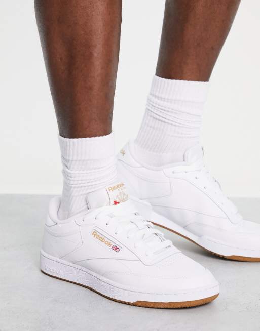 Zapatillas de deporte blancas suela de goma Club C 85 de Reebok ASOS