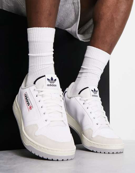 Zapatillas de deporte blancas con talonera azul marino NY90 de adidas Originals