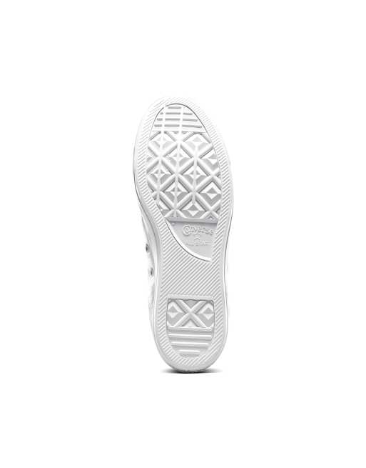 Zapatillas de deporte blancas de cuero Chuck Taylor All Star Hi de Converse, 2 de 4