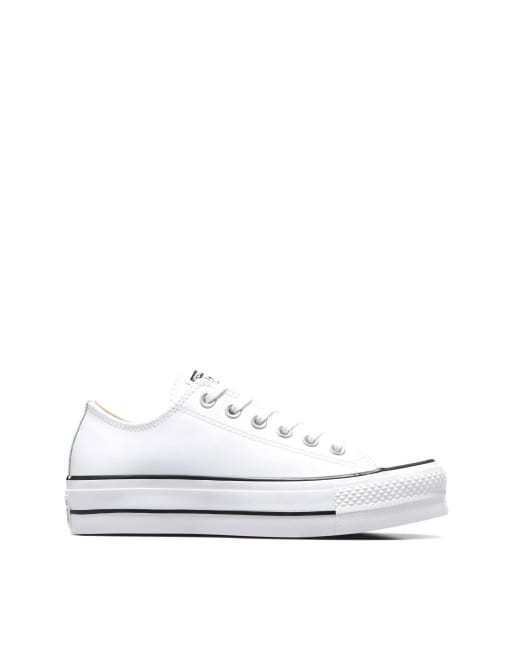 Zapatillas de deporte blancas de cuero Chuck Taylor All Star Lift Ox de Converse, 2 de 4