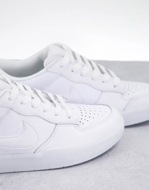 Nike de cuero discount blancas