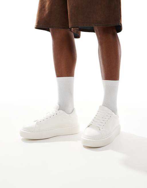 Zapatillas de deporte blancas de cuero sintético de Jack & Jones, 2 de 5