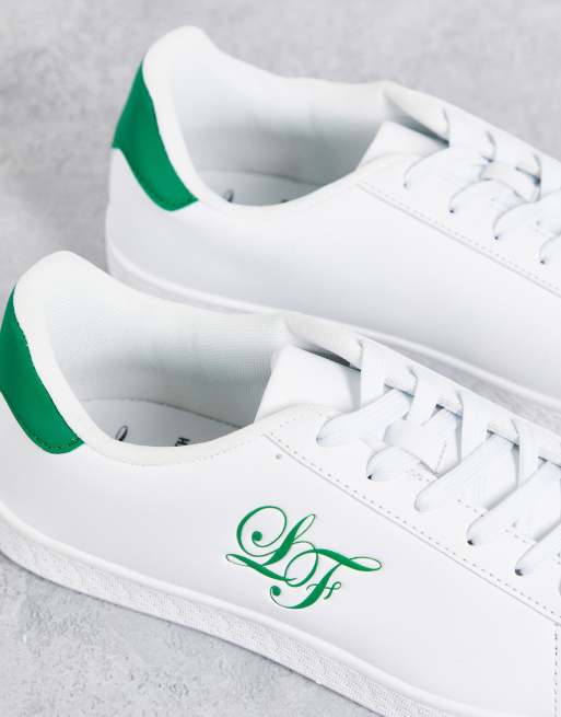 Zapatillas de blancas de diseño minimalista con cordones y logo Loyalty & | ASOS